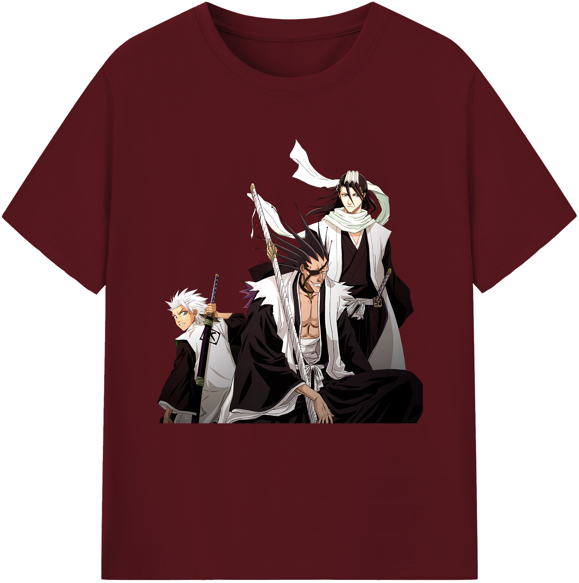（画像用） ブリーチ ざらき けんぱち BLEACH Zaraki Kenpachi 綿100％半袖Tシャツ（フロントプリント）